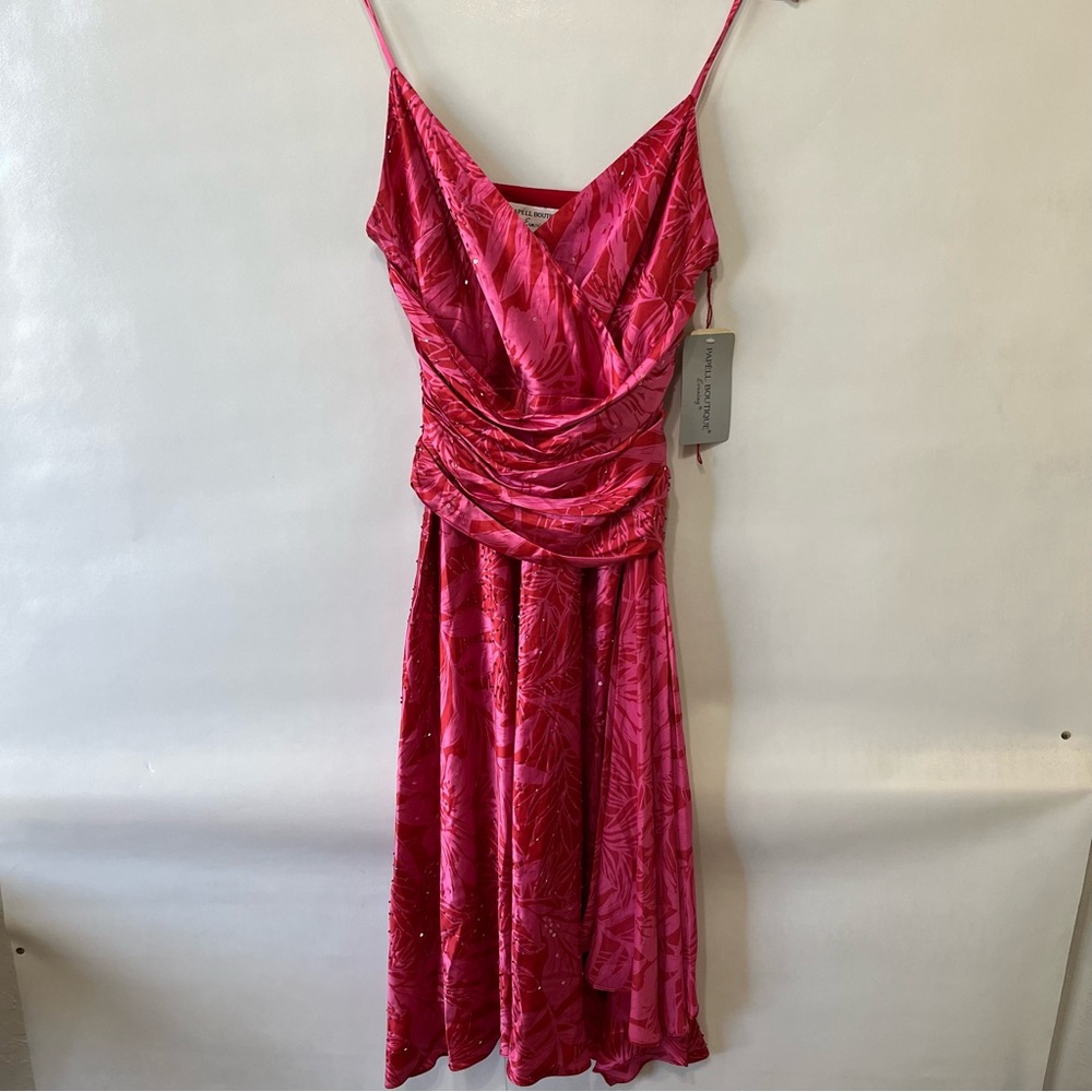 Vintage Adrianna Papell Boutique Evening Dress Pink Silk Dress NWT